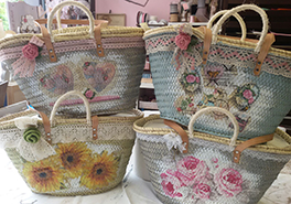 Bolsos de mimbre Llibreria Yoli Bolsos de mimbre, manualidades Llibreria Yoli