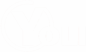 Logotipo de Llibreria Yoli color blanco